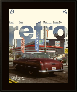 Tranh Treo Tường Khung Composite Chủ Đề Xe 11