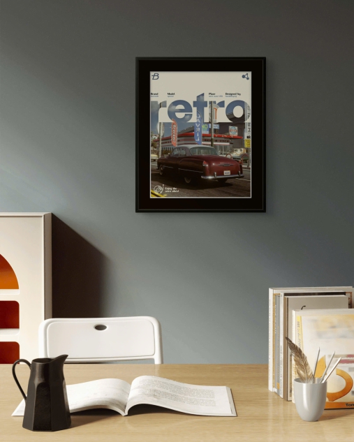 Tranh Treo Tường Khung Composite Chủ Đề Xe 11