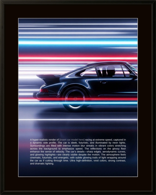 Tranh Treo Tường Khung Composite Chủ Đề Xe 12