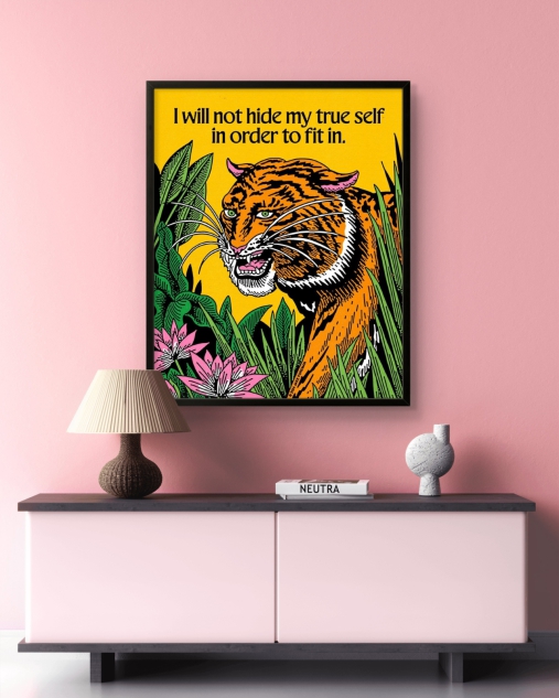 I Will Not Hide My True Self – Retro Tiger Spirit